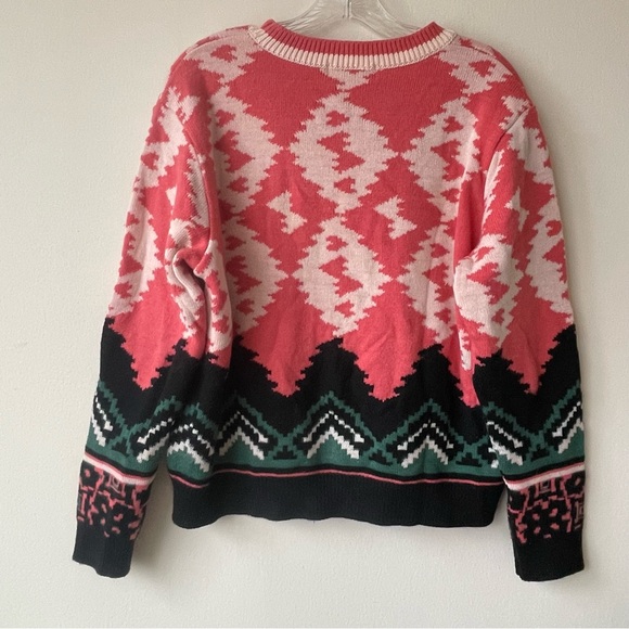 Anthropologie Aldomartins Nieves Sweater Pink Nordic Wool Alpaca - Picture 5 of 10
